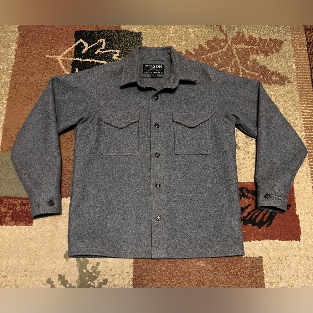 Filson Yukon Wool Jac-Shirt ~ VERY RARE ~ Men’s Medium ~ Gray ~ Made in the USA